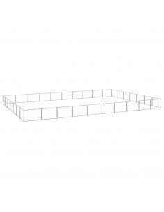 Gabbia per Cani Argento 70 m² in Acciaio 2