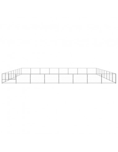 Gabbia per Cani Argento 64 m² in Acciaio