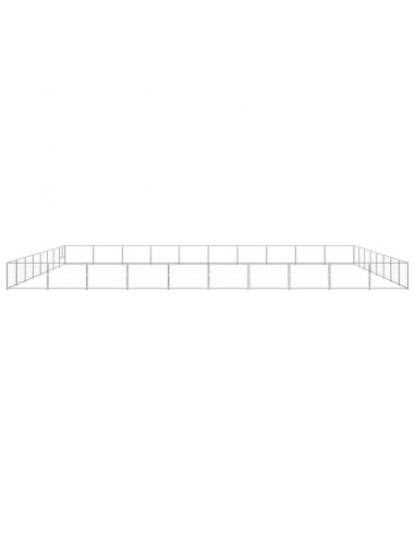 Gabbia per Cani Argento 80 m² in Acciaio