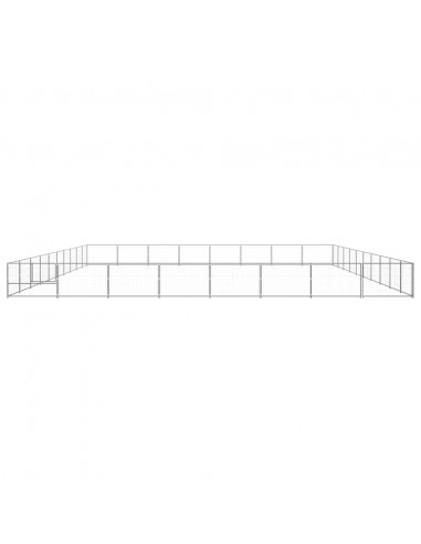 Gabbia per Cani Argento 80 m² in Acciaio