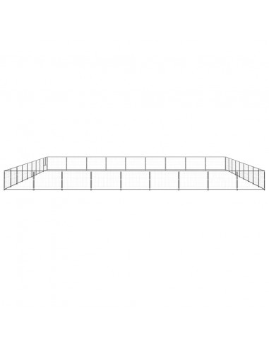 Gabbia per Cani Nera 81 m² in Acciaio