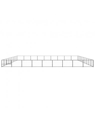 Gabbia per Cani Nera 81 m² in Acciaio