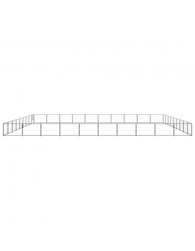 Gabbia per Cani Nera 90 m² in Acciaio