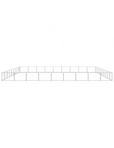 Gabbia per Cani Argento 81 m² in Acciaio