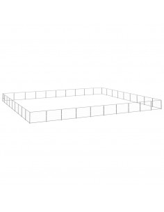 Gabbia per Cani Argento 90 m² in Acciaio 2