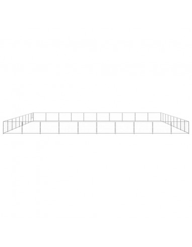 Gabbia per Cani Argento 90 m² in Acciaio