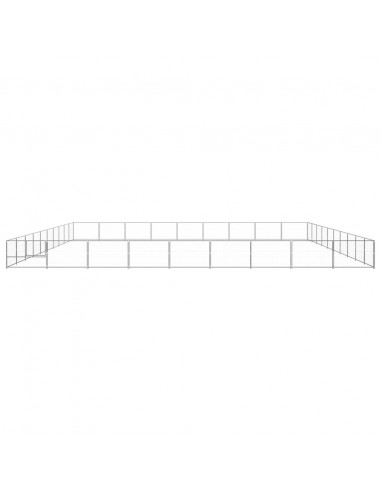 Gabbia per Cani Argento 90 m² in Acciaio