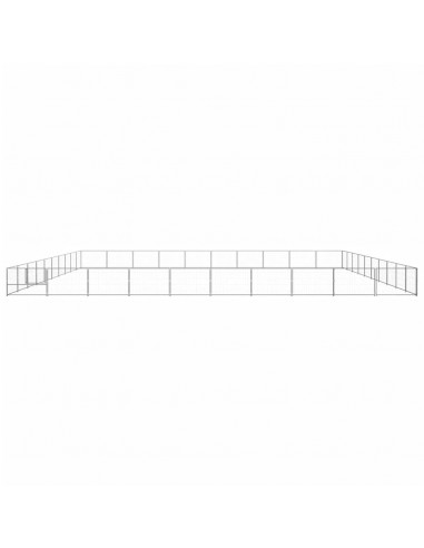 Gabbia per Cani Argento 100 m² in Acciaio