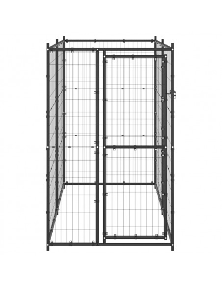 Gabbia per Cani da Esterno in Acciaio 110x220x180 cm