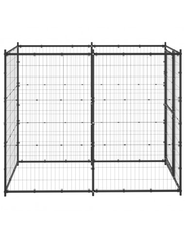 Gabbia per Cani da Esterno in Acciaio 110x220x180 cm