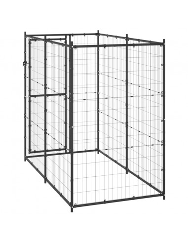 Gabbia per Cani da Esterno in Acciaio 110x220x180 cm