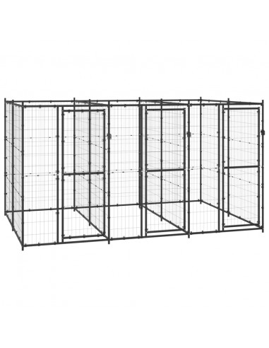 Gabbia per Cani da Esterno in Acciaio 7,26 m²