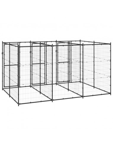 Gabbia per Cani da Esterno in Acciaio 7,26 m²