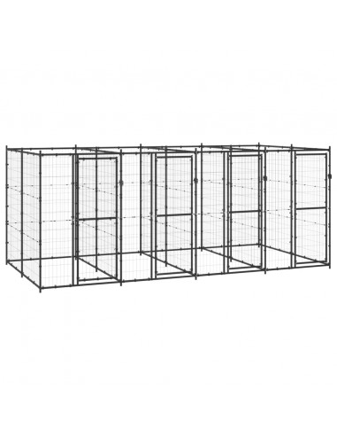 Gabbia per Cani da Esterno in Acciaio 9,68 m²