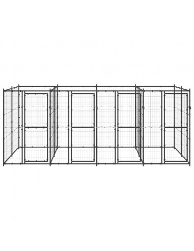 Gabbia per Cani da Esterno in Acciaio 9,68 m²