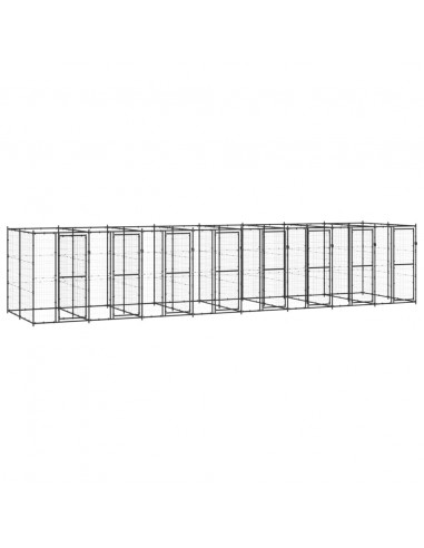 Gabbia per Cani da Esterno in Acciaio 19,36 m²