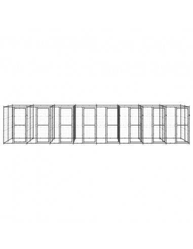 Gabbia per Cani da Esterno in Acciaio 19,36 m²