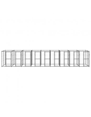 Gabbia per Cani da Esterno in Acciaio 21,78 m²