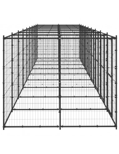 Gabbia per Cani da Esterno in Acciaio 21,78 m²
