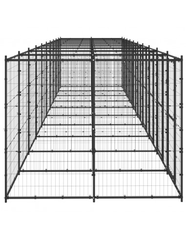 Gabbia per Cani da Esterno in Acciaio 24,2 m²
