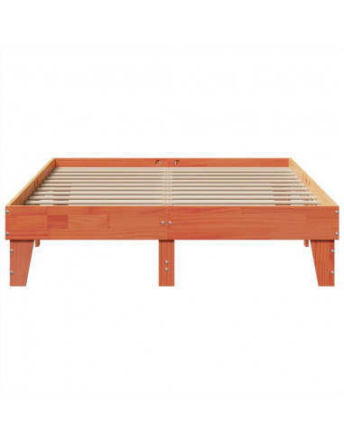 Giroletto senza Materasso Marrone Cera 140x200cm Massello Pino