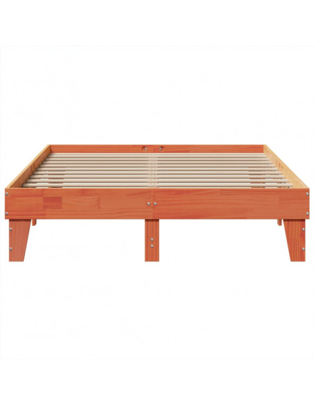 Giroletto senza Materasso Marrone Cera 140x200cm Massello Pino