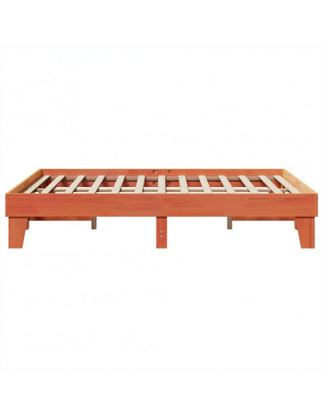 Giroletto senza Materasso Marrone Cera 140x200cm Massello Pino