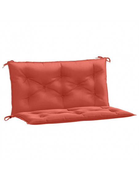 Cuscini Panca Giardino 2pz Rosso Mélange 100x50x7cm Tessuto