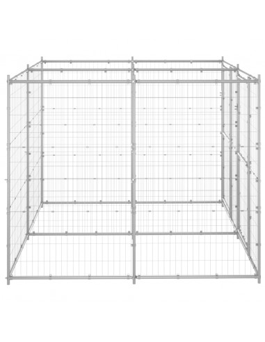 Gabbia per Cani da Esterno in Acciaio Zincato 4,84 m²
