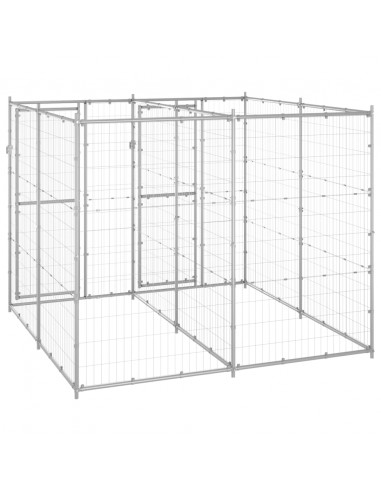 Gabbia per Cani da Esterno in Acciaio Zincato 4,84 m²