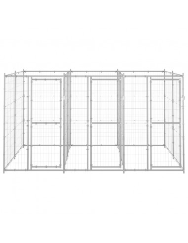 Gabbia per Cani da Esterno in Acciaio Zincato 7,26 m²