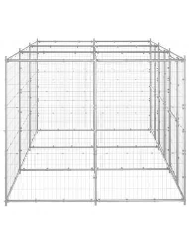 Gabbia per Cani da Esterno in Acciaio Zincato 7,26 m²