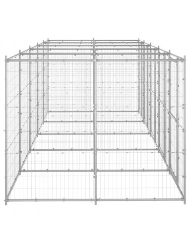 Gabbia per Cani da Esterno in Acciaio Zincato 12,1 m²