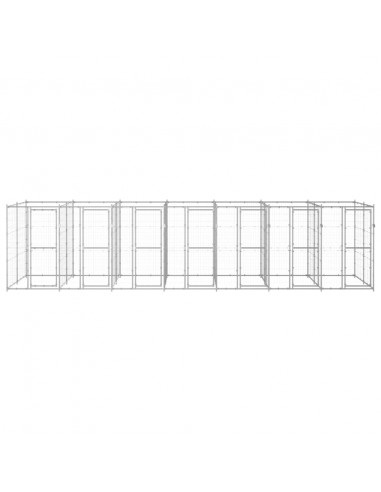 Gabbia per Cani da Esterno in Acciaio Zincato 16,94 m²