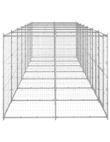 Gabbia per Cani da Esterno in Acciaio Zincato 16,94 m²