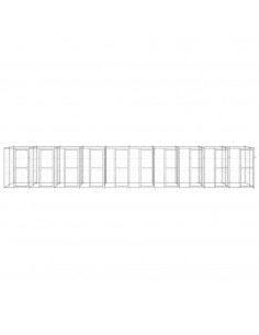 Gabbia per Cani da Esterno in Acciaio Zincato 24,2 m² 2