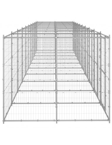 Gabbia per Cani da Esterno in Acciaio Zincato 24,2 m²