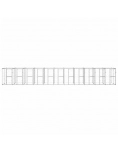 Gabbia per Cani da Esterno in Acciaio Zincato 26,62m² 2