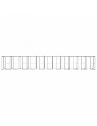 Gabbia per Cani da Esterno in Acciaio Zincato 26,62m²