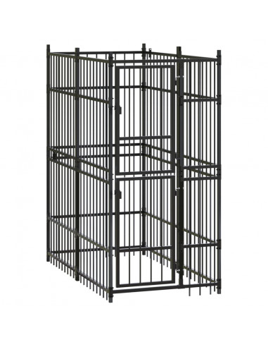 Gabbia per Cani da Esterno in Acciaio 1,84 m²
