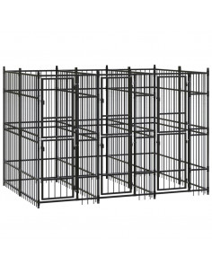 Gabbia per Cani da Esterno in Acciaio 5,53 m² 2