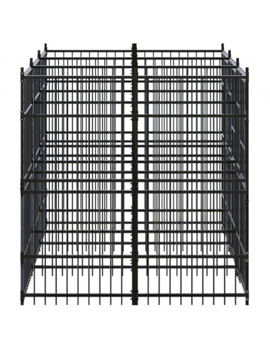 Gabbia per Cani da Esterno in Acciaio 5,53 m²