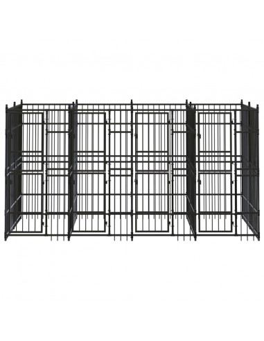 Gabbia per Cani da Esterno in Acciaio 7,37 m²