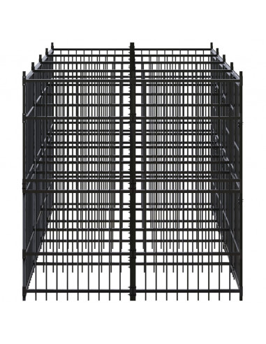 Gabbia per Cani da Esterno in Acciaio 7,37 m²