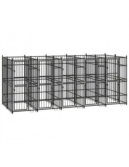 Gabbia per Cani da Esterno in Acciaio 9,22 m²