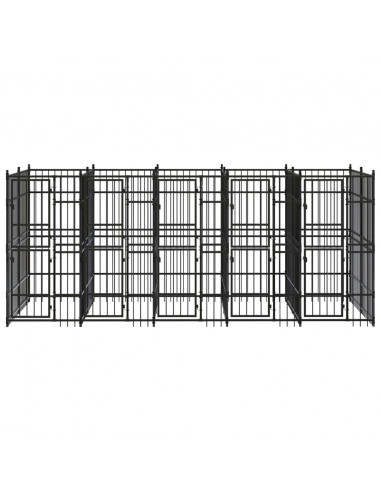 Gabbia per Cani da Esterno in Acciaio 9,22 m²