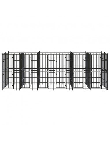 Gabbia per Cani da Esterno in Acciaio 11,06 m²