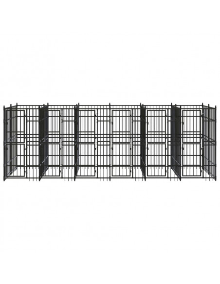 Gabbia per Cani da Esterno in Acciaio 11,06 m²