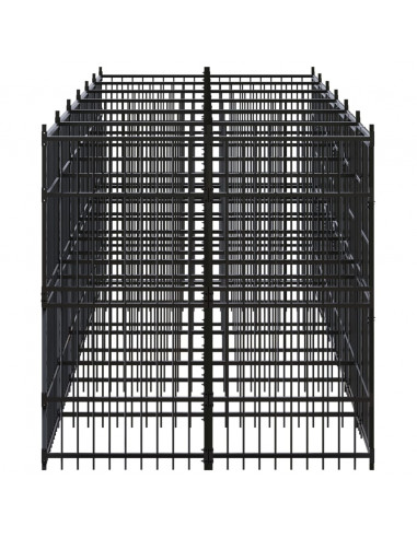 Gabbia per Cani da Esterno in Acciaio 11,06 m²