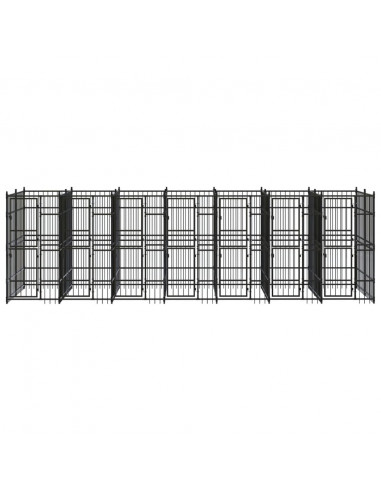 Gabbia per Cani da Esterno in Acciaio 12,9 m²